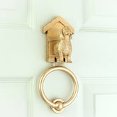 Long-Haired Dachshund Kennel Brass Door Knocker